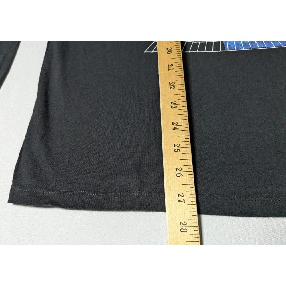 TRUE RELIGION Hurricane Long Sleeve Black Graphic T-Shirt - Men Medium EUC‎